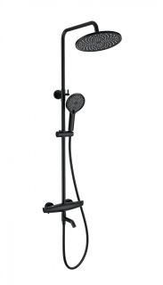 Душевая стойка Wonzon & Woghand Capsule WW-B3031-A2-MB с термостатом чёрный матовый Душевая стойка Wonzon & Woghand Capsule WW-B3031-A2-MB с термостатом чёрный матовый