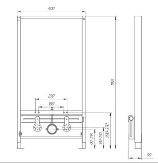 Монтажная рама Aquatek Standart 50 INSB-0000001 для биде