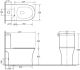 Унитаз-компакт SantiLine SL-5010 с вертикальным выпуском белый