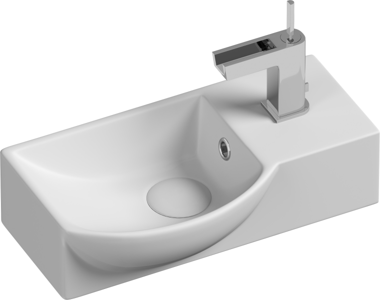 Подвесная раковина Ceramica Nova Element CN6039L 40см отверстие под смеситель справа белый
