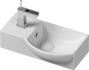Подвесная раковина Ceramica Nova Element CN6039R 40см отверстие под смеситель слева белый