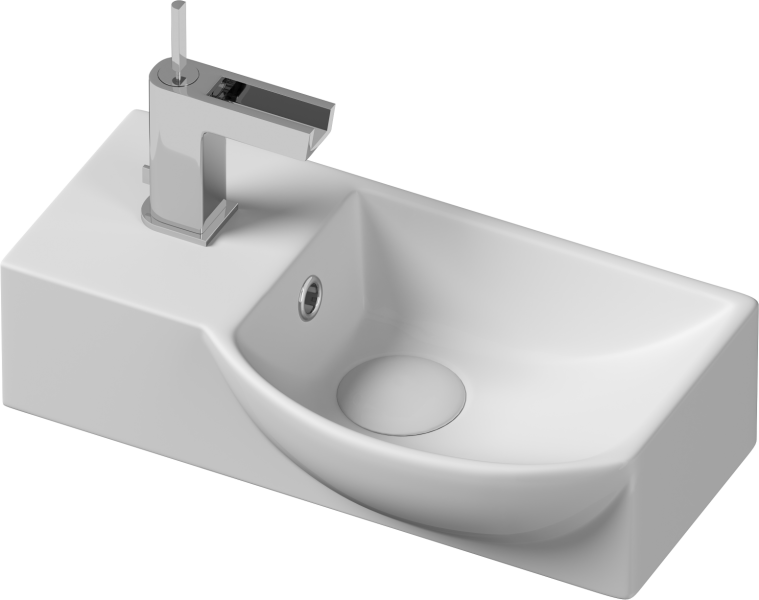 Подвесная раковина Ceramica Nova Element CN6039R 40см отверстие под смеситель слева белый