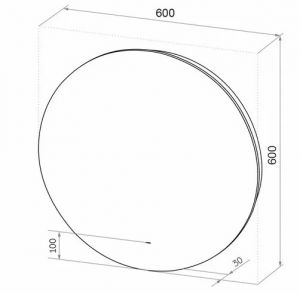 Зеркало с подсветкой Sintesi Deco SIN-SPEC-DECO-60 60см