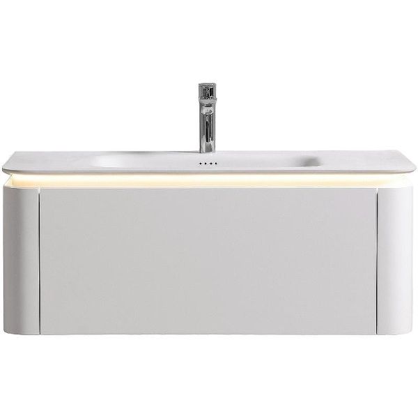 Тумба с раковиной Black&White Universe 9251000Р03 100 см молочный белый матовый