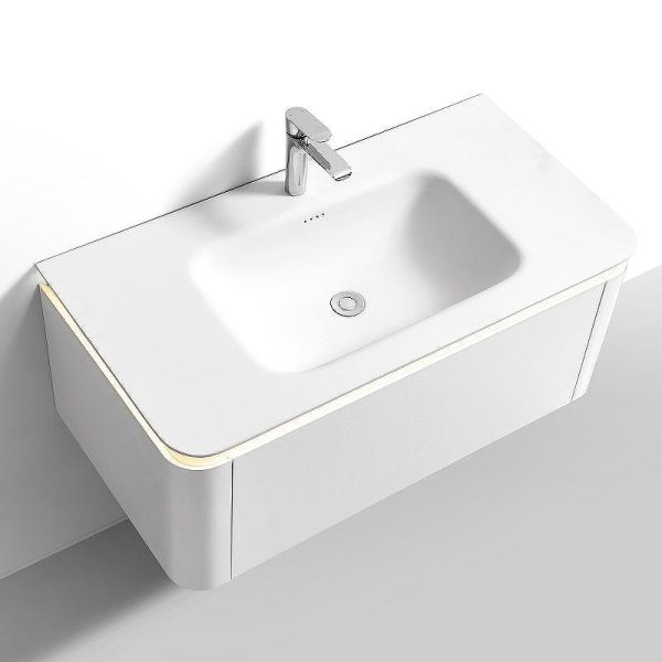 Тумба с раковиной Black&White Universe 9251000Р03 100 см молочный белый матовый