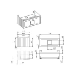 Тумба под раковину La Fenice Cubo FNC-01-CUB-B-80C 80 см