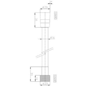 Душевой шланг Bossini Cromolux A00258B.073 125 см чёрный матовый