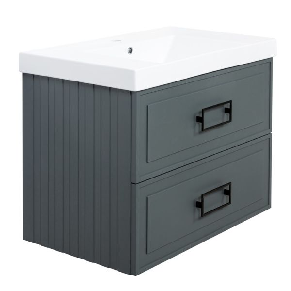 Тумба под раковину La Fenice Cubo Grigio Twin FNC-01-CUB-G-80C-2 80 см