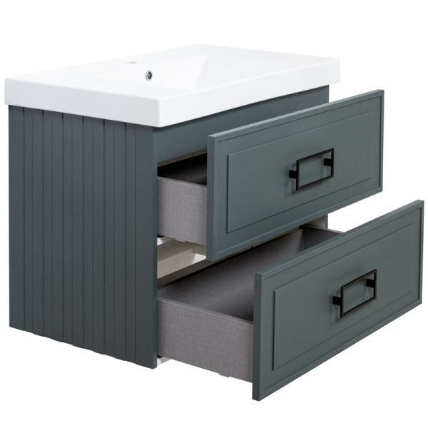 Тумба под раковину La Fenice Cubo Grigio Twin FNC-01-CUB-G-80C-2 80 см