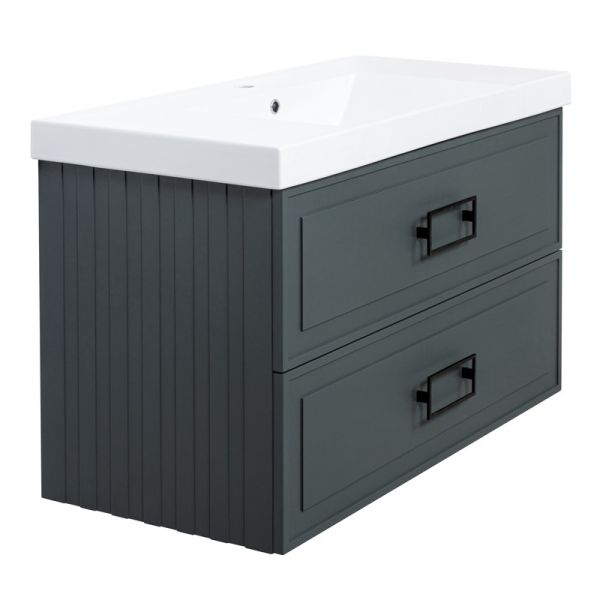 Тумба под раковину La Fenice Cubo Grigio Twin FNC-01-CUB-G-100C-2 100 см