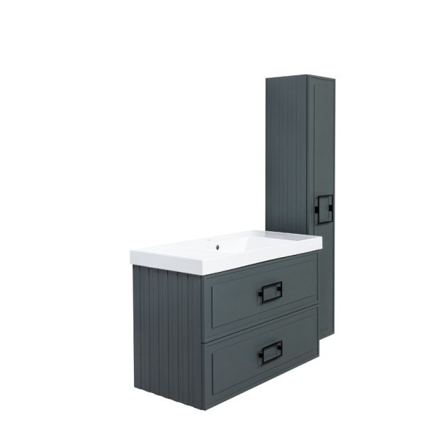 Тумба под раковину La Fenice Cubo Grigio Twin FNC-01-CUB-G-100C-2 100 см