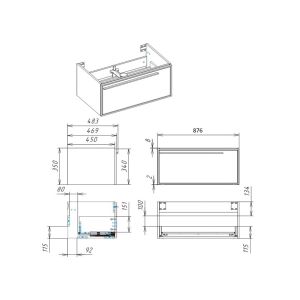 Тумба под раковину La Fenice Elba Bianco FNC-01-ELB-B-90R 90 см