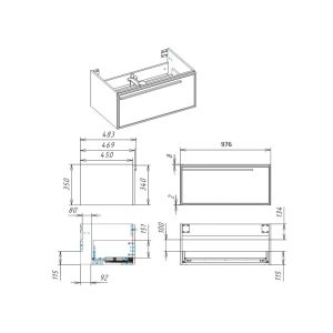 Тумба под раковину La Fenice Elba Bianco FNC-01-ELB-B-100C 100 см