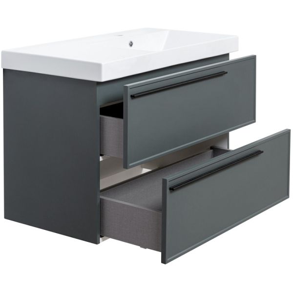 Тумба под раковину La Fenice Elba Grigio Twin FNC-01-ELB-G-90R-2 90 см