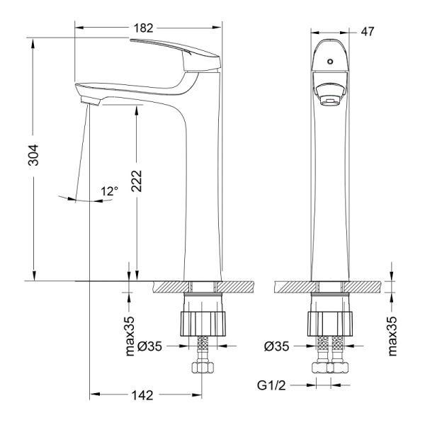 Смеситель для раковины Lemark Linara  LM0409C
