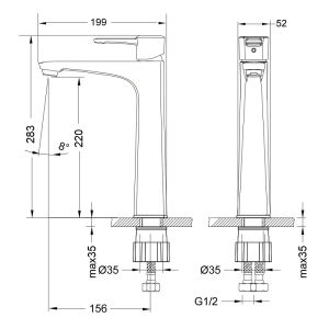 Смеситель для раковины Lemark Evitta  LM0509C