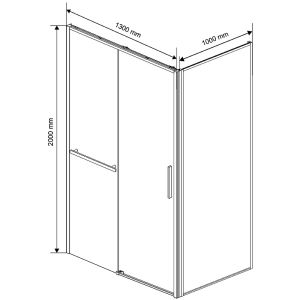 Душевой уголок Vincea Slim Soft 130x100 VSR-1SS1013CL профиль Хром стекло прозрачное