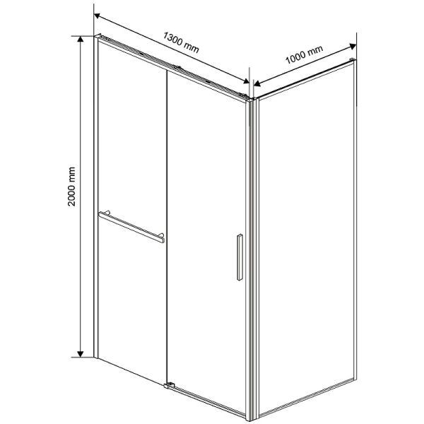 Душевой уголок Vincea Slim Soft 130x100 VSR-1SS1013CL профиль Хром стекло прозрачное