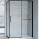 Душевой уголок Vincea Slim Soft 130x90 VSR-1SS9013CLB профиль Черный стекло прозрачное