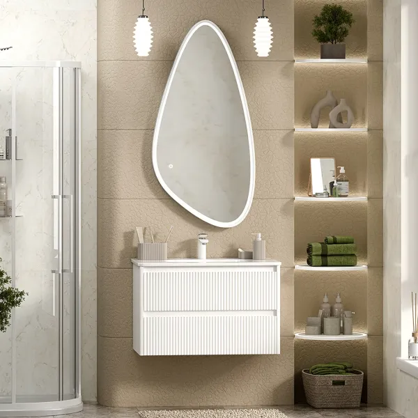 Подвесная тумба под раковину Brevita Riva 80 УТ000026198 белый