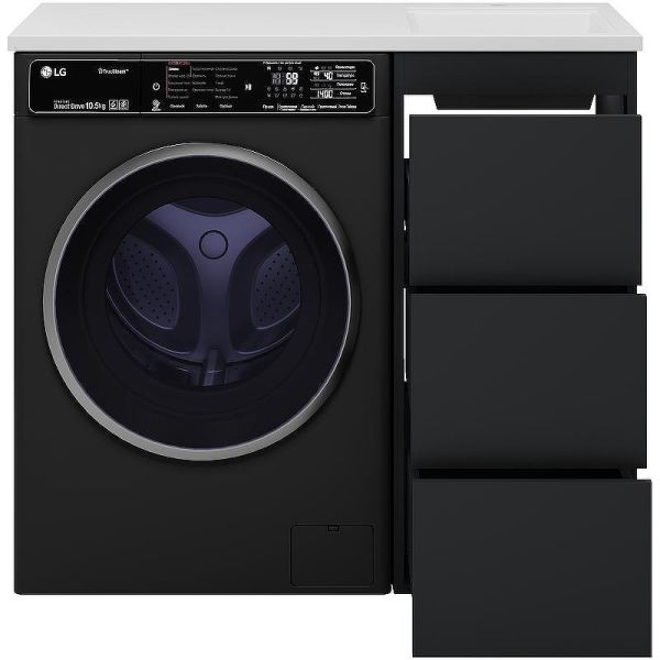 Напольная тумба под раковину Brevita Grafit УТ000015084 100 см Графит матовый