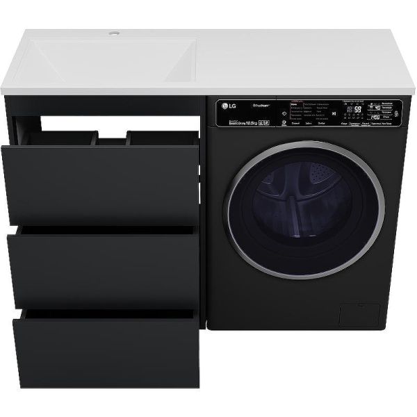 Напольная тумба под раковину Brevita Grafit 120 L УТ000015085 Графит матовый