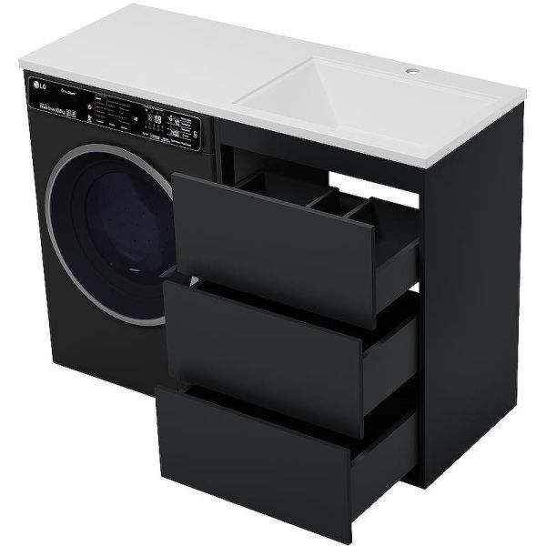 Напольная тумба под раковину Brevita Grafit 120 R УТ000015086 Графит матовый