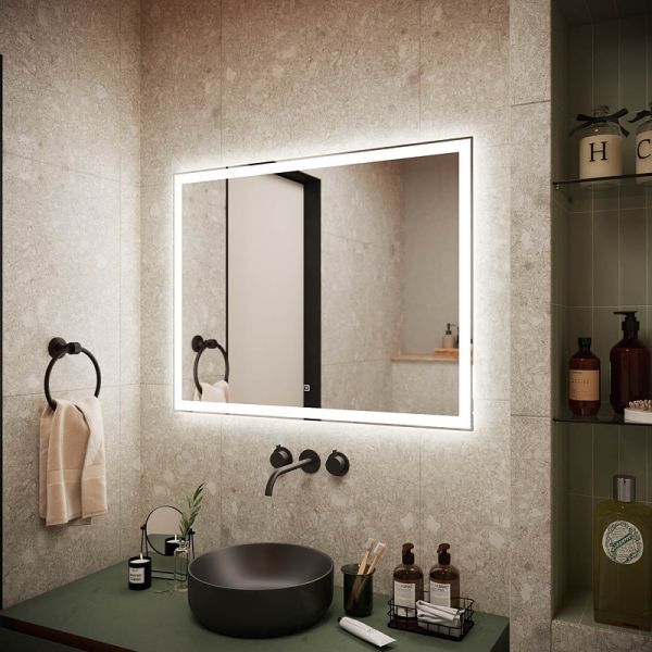 Зеркало с подсветкой Sancos City CI900 90см с сенсорным выключателем
