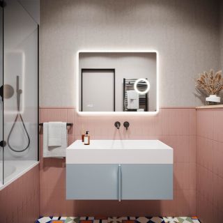 Зеркало с подсветкой Sancos Arcadia 1.0 AR1.900 90см с увеличительной линзой Зеркало с подсветкой Sancos Arcadia 1.0 AR1.900 90см с увеличительной линзой