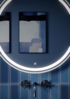 Зеркало с подсветкой Sancos Dames DA650W 65см на кожаном ремне белый Зеркало с подсветкой Sancos Dames DA650W 65см на кожаном ремне белый