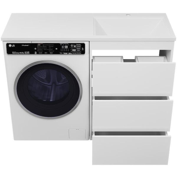 Напольная тумба под раковину Brevita Grafit 120 R УТ000015421 Белая матовая