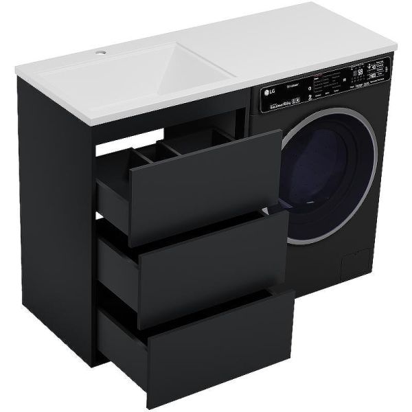 Напольная тумба под раковину Brevita Grafit 120 L УТ000012545 Графит матовый