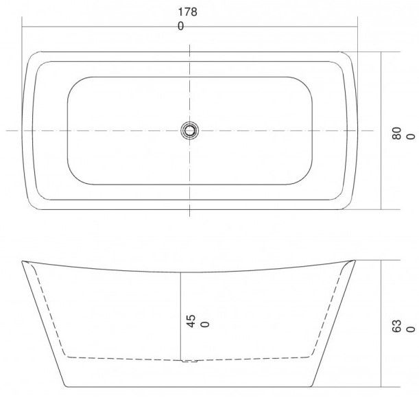 Акриловая ванна Aquatek Верса 170x80см белый AQ-4880