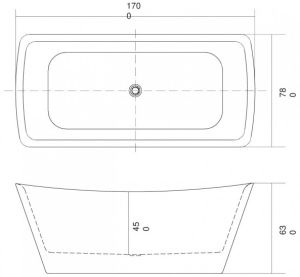 Акриловая ванна Aquatek Верса 170x78см белый AQ-4777