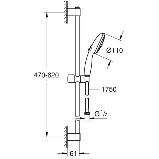 Душевой гарнитур Grohe Tempesta 27598003 Хром Душевой гарнитур Grohe Tempesta 27598003 Хром