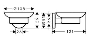 Мыльница Hansgrohe Logis Universal 41715000, хром