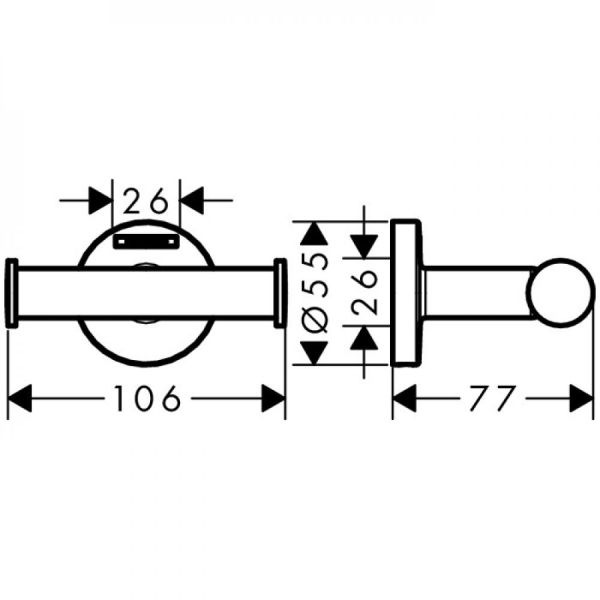 Двойной крючок Hansgrohe Logis Universal 41725000