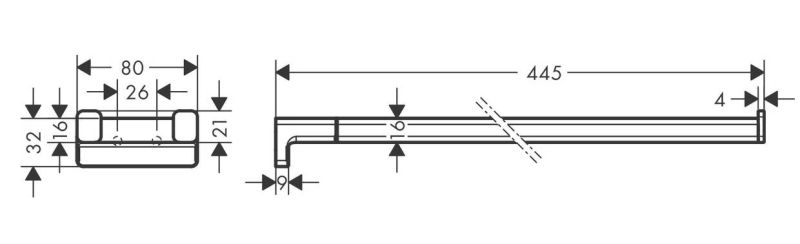 Полотенцедержатель Hansgrohe AddStoris 41770340