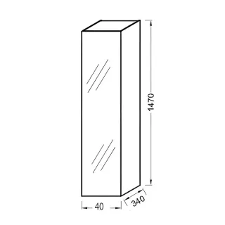 Пенал Jacob Delafon Rythmik EB1850D-E10 правый 40 см квебекский дуб меламин