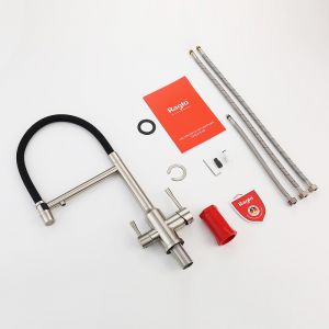 Смеситель для кухни Raglo R81.63.05 с подключением фильтра сатин