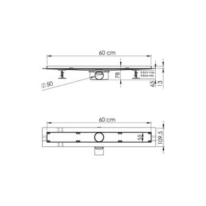 Душевой лоток Vincea Almira-S SAY.602.60.S.U 60 см