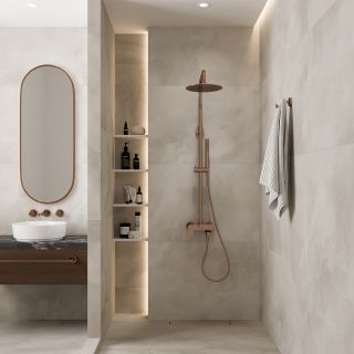 Душевая стойка WasserKRAFT Asphe A17301 розовое золото