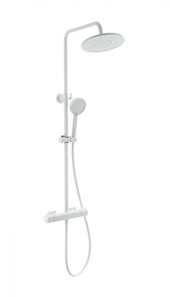 Душевая стойка Wonzon & Woghand Stay 1 WW-B3051-A-MW с термостатом белый матовый Душевая стойка Wonzon & Woghand Stay 1 WW-B3051-A-MW с термостатом белый матовый
