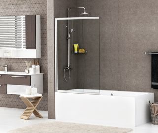 Шторка на ванну WasserKRAFT Main 41S02-100 Шторка на ванну WasserKRAFT Main 41S02-100