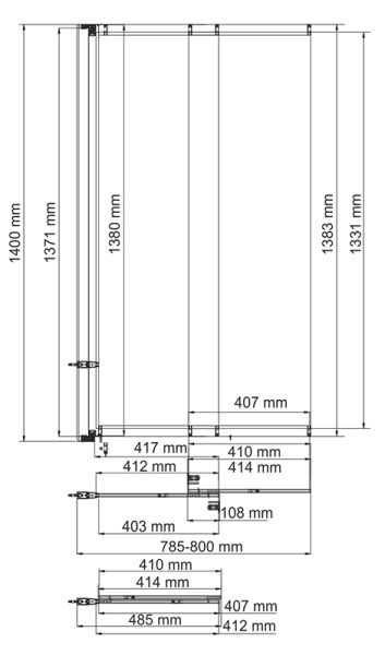 Шторка на ванну WasserKRAFT Main 41S02-80 WasserSchutz