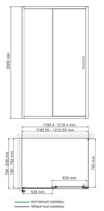 Душевой уголок Wasserkraft Main 41S06 120x80 см