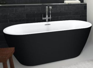Акриловая ванна Riho Inspire Velvet B085001220 180х80см чёрный матовый/белый матовый Акриловая ванна Riho Inspire Velvet B085001220 180х80см чёрный матовый/белый матовый