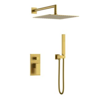 Верхний душ Boheme QUBIC латунь BRONZE  30*30cm бронза