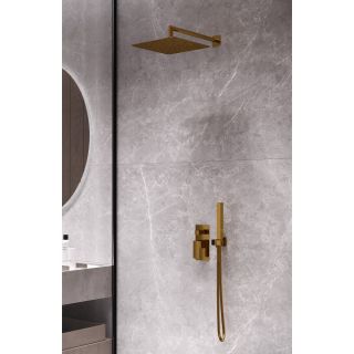 Верхний душ Boheme QUBIC латунь BRONZE  30*30cm бронза