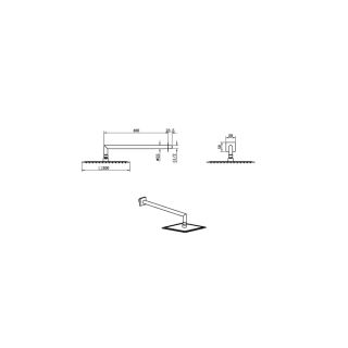 Верхний душ Boheme VENTURO (QUBIC) латунь Chrome 30*30cm хром